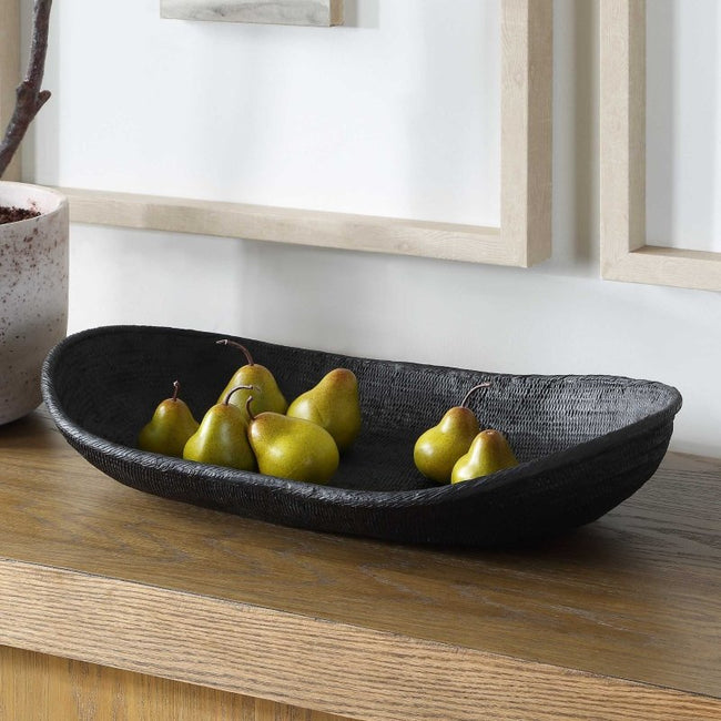 Ember Weave Indoor-Outdoor Oblong Bowl - Decorative Bowls