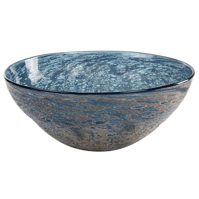 Genovesa Aqua Glass Bowl - Uttermost - Decorative Bowls by Modest Hut