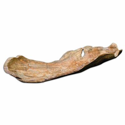 Natural Teak Leaf Bowl - Uttermost - Decorative Bowls by Modest Hut