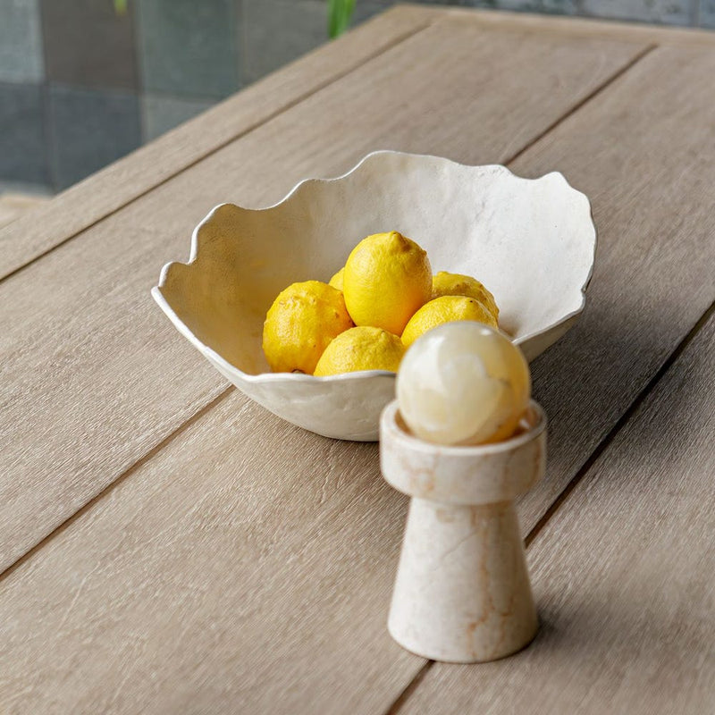 Obscura Outdoor Bowl, Warm White - Uttermost - Decorative Bowls by Modest Hut
