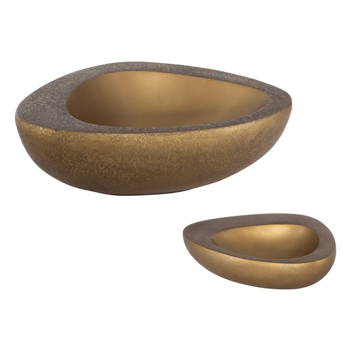 Ovate Brass Bowls, Set Of 2 - Uttermost - Decorative Bowls by Modest Hut