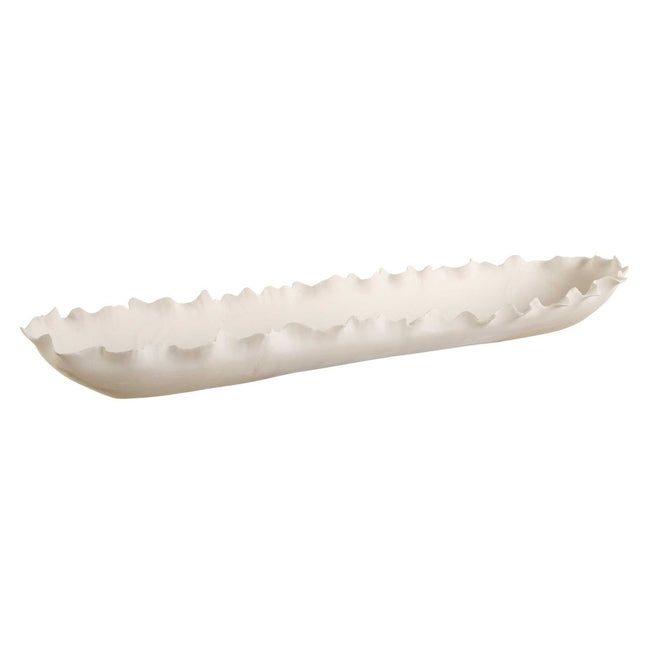 Ripple Crest White Bowl - Uttermost - Decorative Bowls by Modest Hut