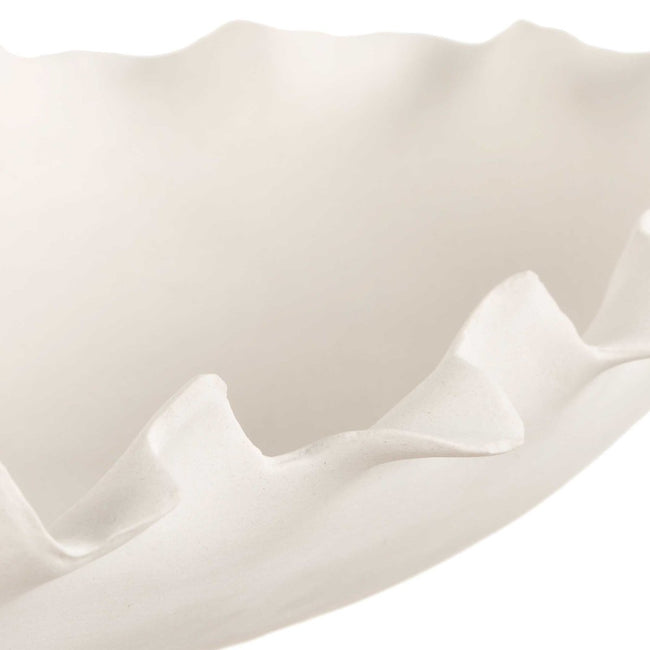 Ripple Crest White Bowl - Uttermost - Decorative Bowls by Modest Hut