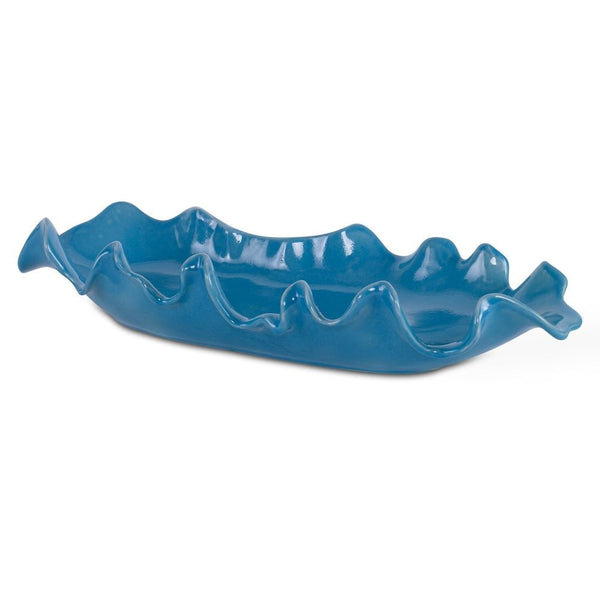 Ruffled Feathers Bowl, Blue - Uttermost - Decorative Bowls by Modest Hut