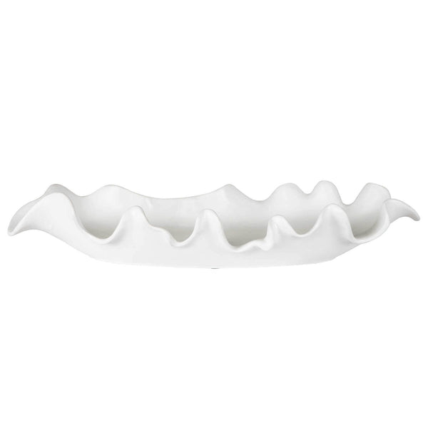 Ruffled Feathers Modern White Bowl - Uttermost - Decorative Bowls by Modest Hut