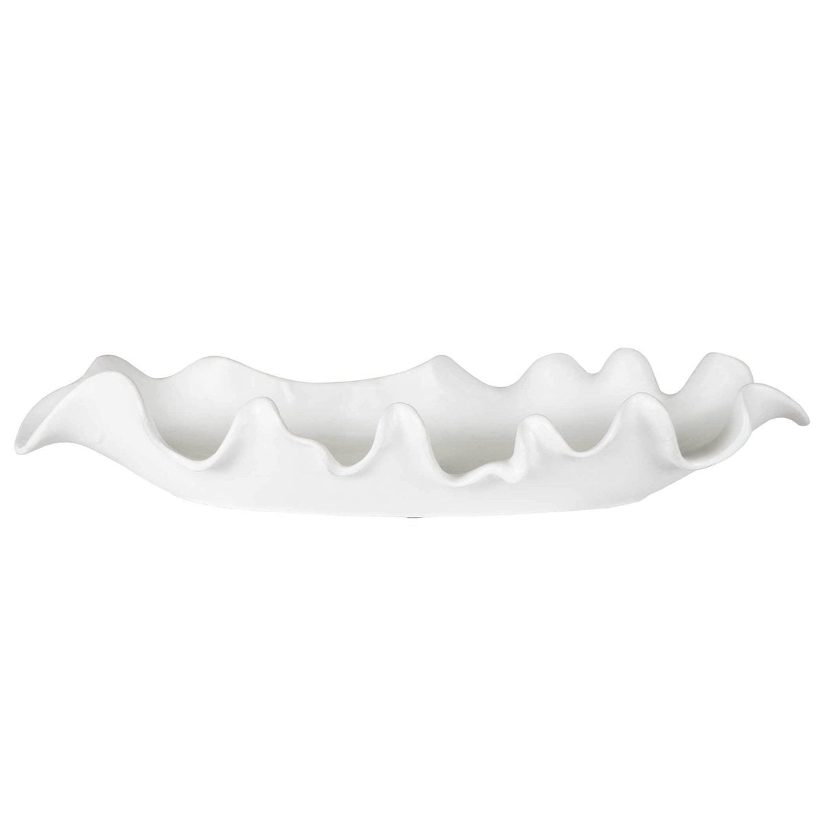 Ruffled Feathers Modern White Bowl - Uttermost - Decorative Bowls by Modest Hut