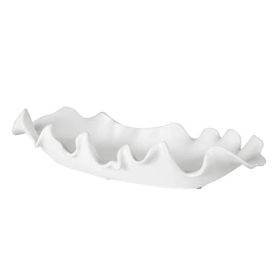 Ruffled Feathers Modern White Bowl - Uttermost - Decorative Bowls by Modest Hut