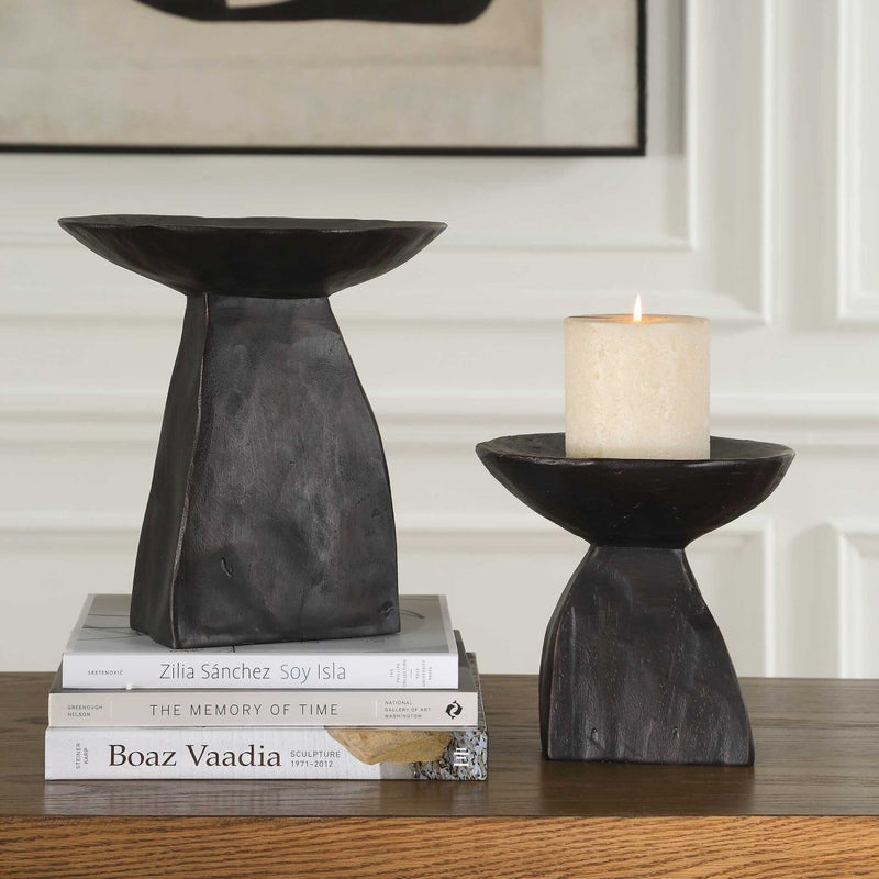 Shadow Pedestal Bowls Set/2 - Uttermost - Decorative Bowls by Modest Hut