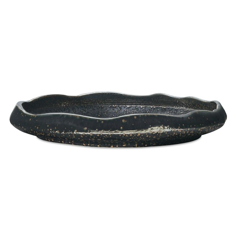 Stardust Black Ripple Indoor-Outdoor Bowl by Uttermost