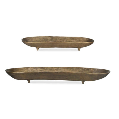 Stratum Oval Brass Bowls Set/2 - Uttermost - Decorative Bowls by Modest Hut