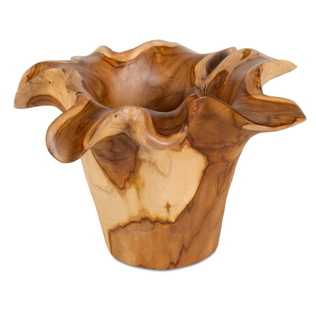 Teak Flow Outdoor Bowl, Natural - Uttermost - Decorative Bowls by Modest Hut