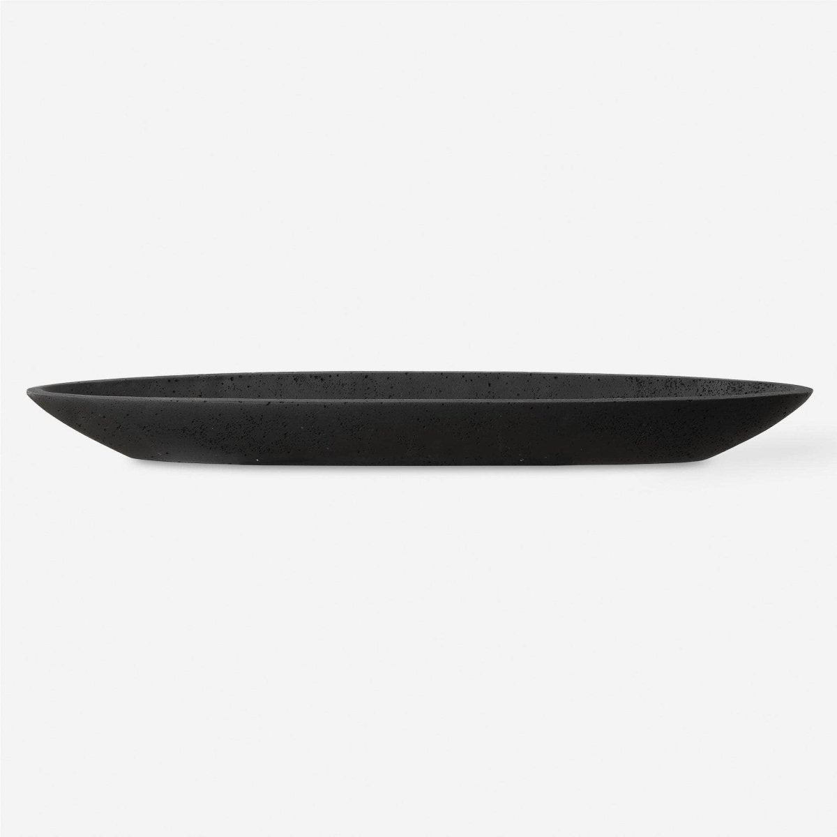 Vessel Cast Black Canoe Bowl - Uttermost - Decorative Bowls by Modest Hut