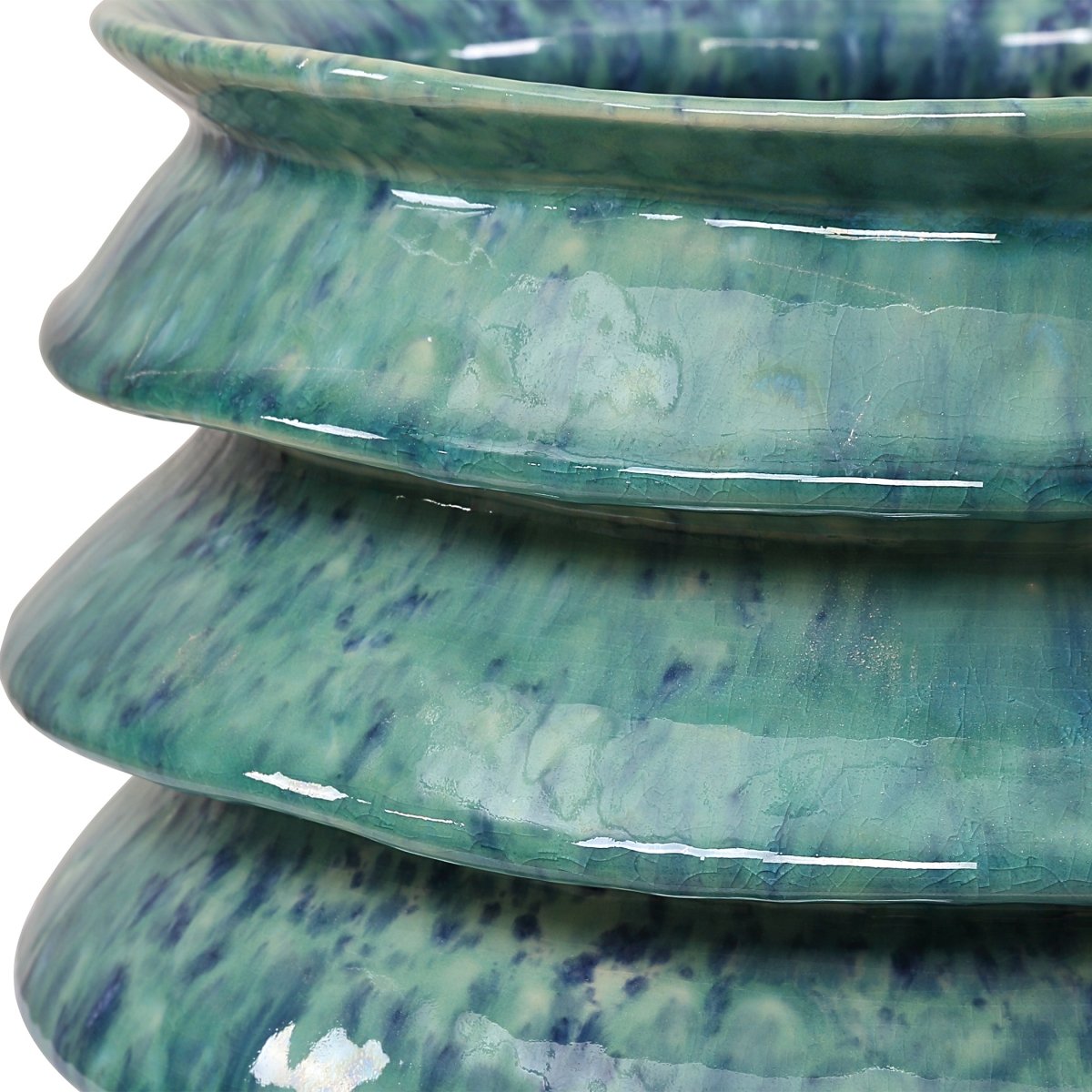 ZigZag Blue Green Bowls Set/2 - Uttermost - Decorative Bowls by Modest Hut