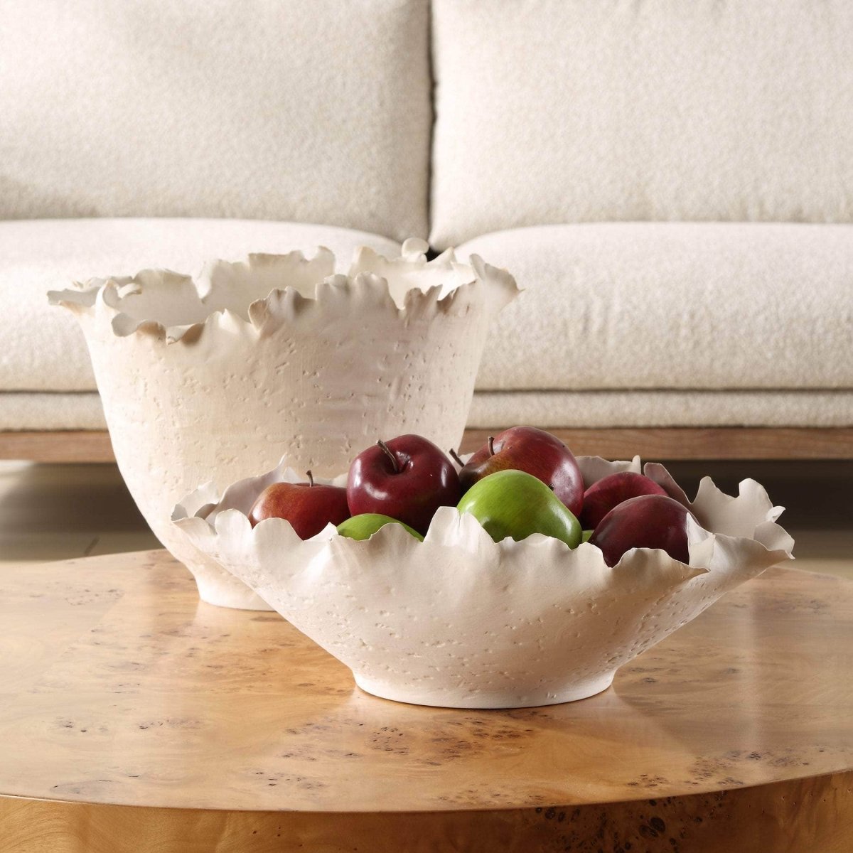 Blossom Short Off - white Bowl - Uttermost - Decorative Boxes by Modest Hut