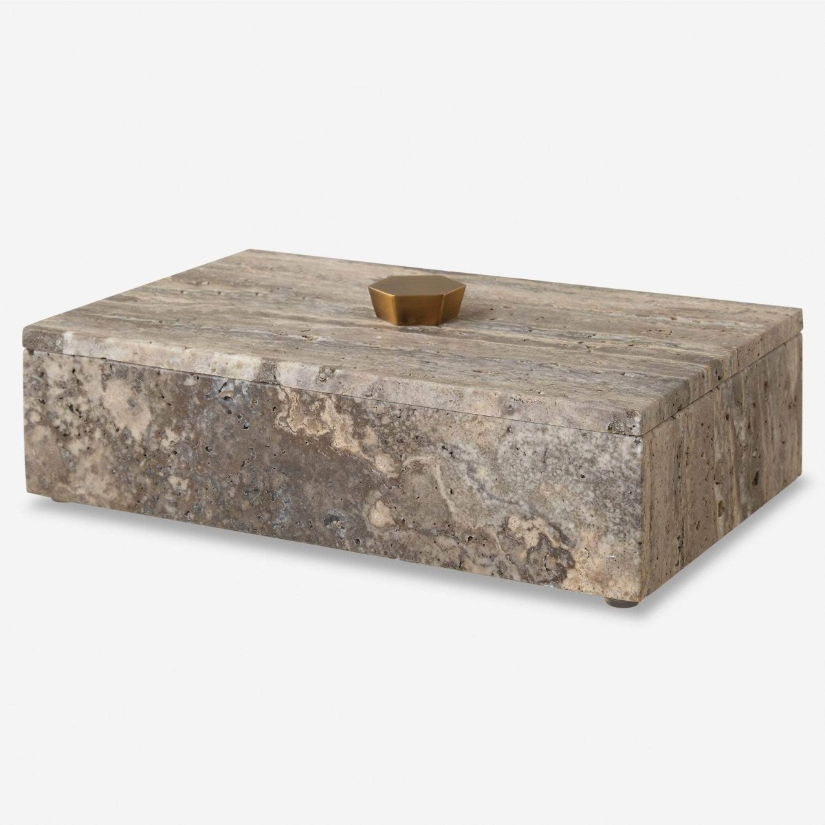 Griseus Travertine Stone Box - Uttermost - Decorative Boxes by Modest Hut