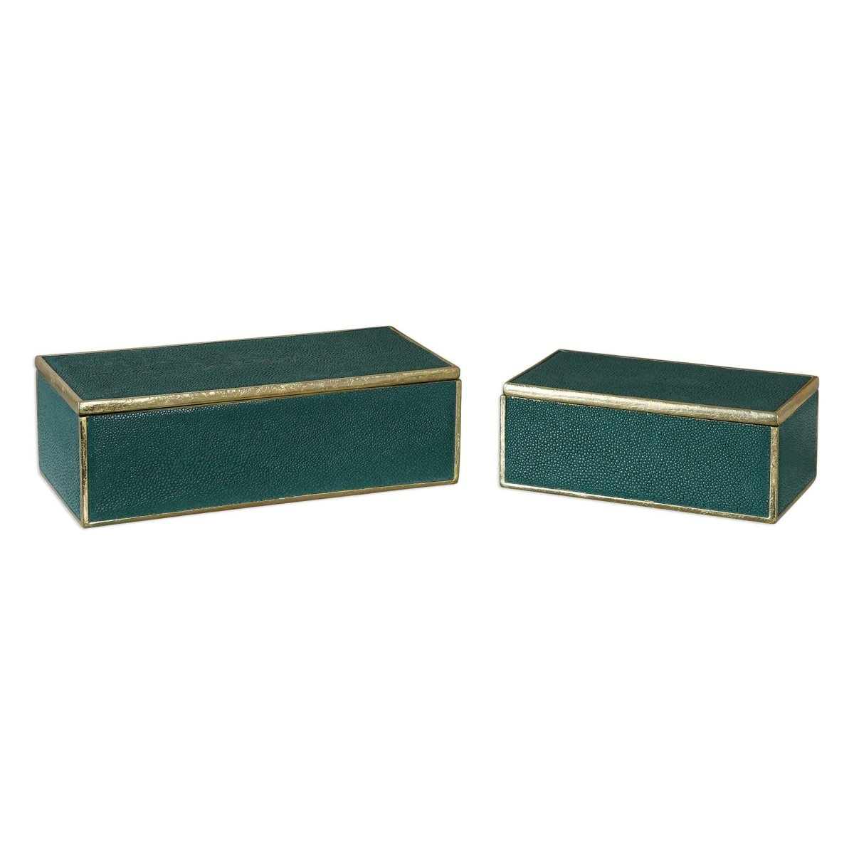 Karis Emerald Green Boxes - Uttermost - Decorative Boxes by Modest Hut