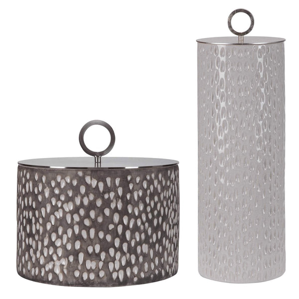 Ceramic Cyprien Containers - Uttermost - Decorative Jars by Modest Hut