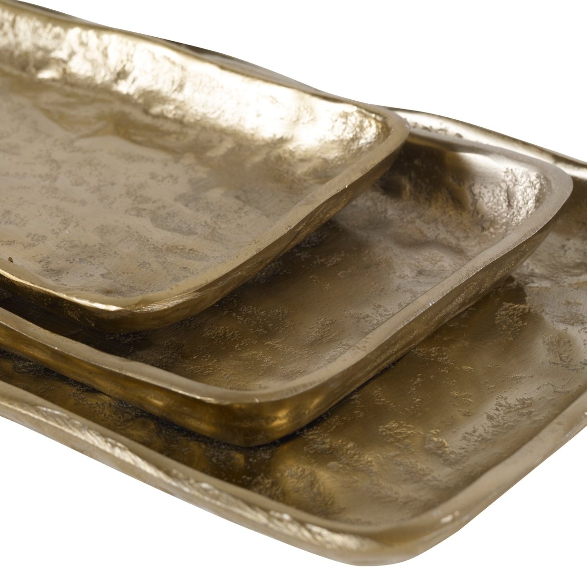 Artisan Antique Gold Trays, S/3 - Uttermost - Decorative Trays by Modest Hut