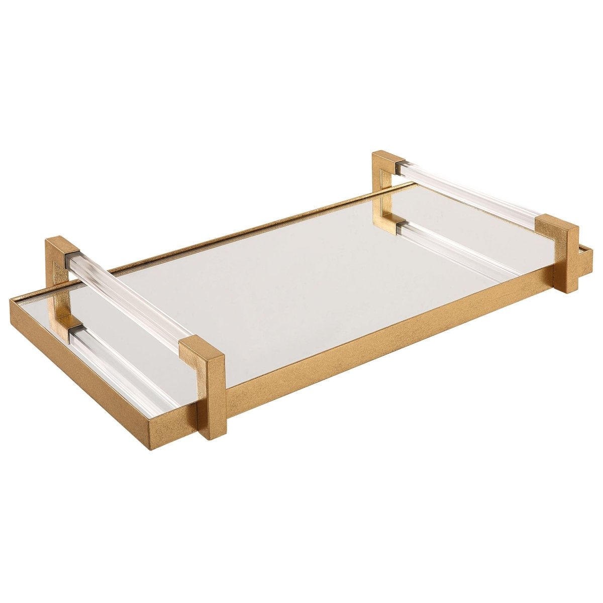 Deki Gold Mirrored Tray - Uttermost - Decorative Trays by Modest Hut