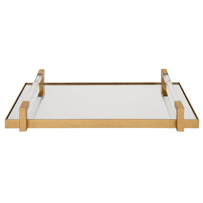 Deki Gold Mirrored Tray - Uttermost - Decorative Trays by Modest Hut