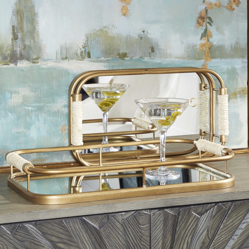 Rose Brushed Gold Trays, S/2 - Uttermost - Decorative Trays by Modest Hut