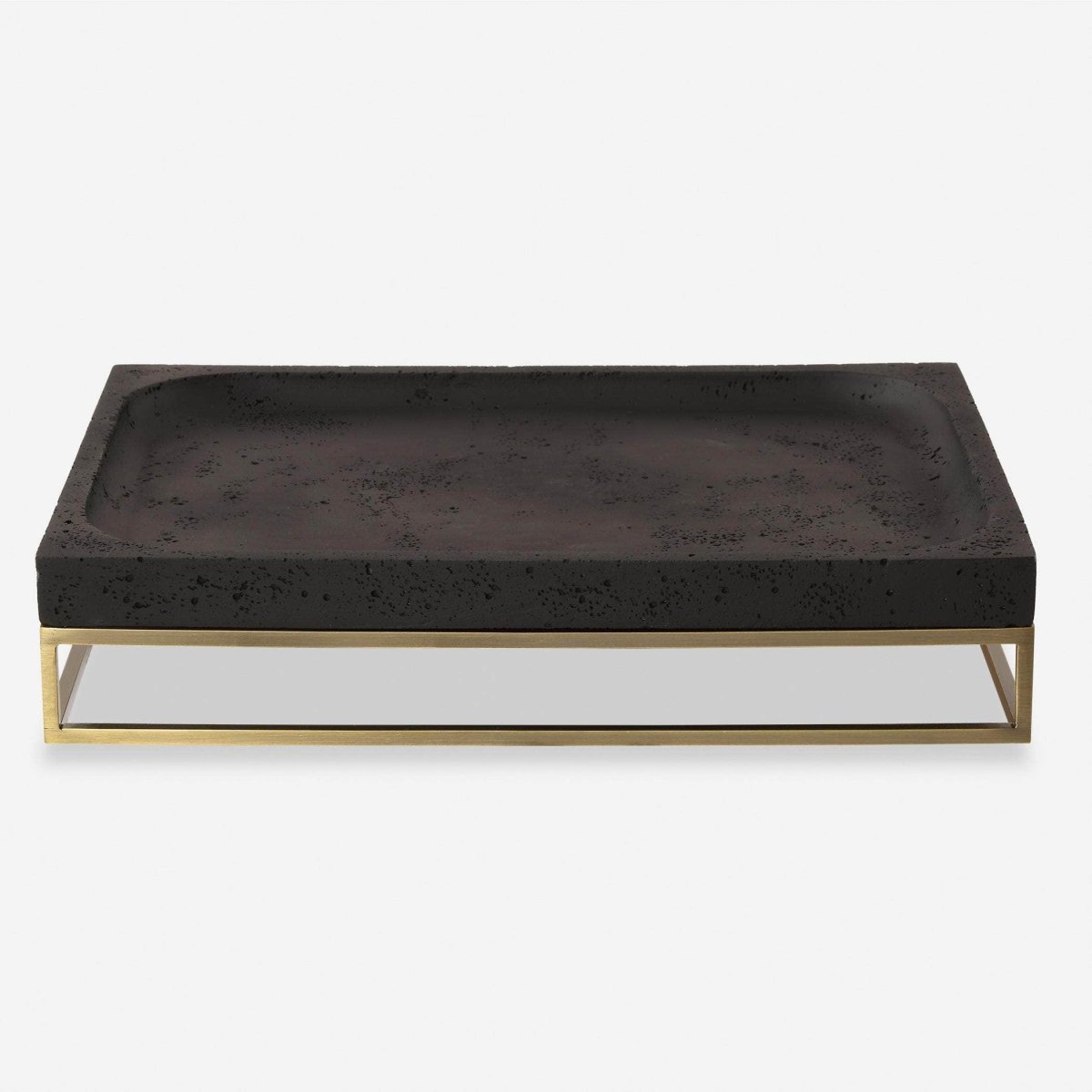 Shadowstone Cast Black Tray - Uttermost - Decorative Trays by Modest Hut