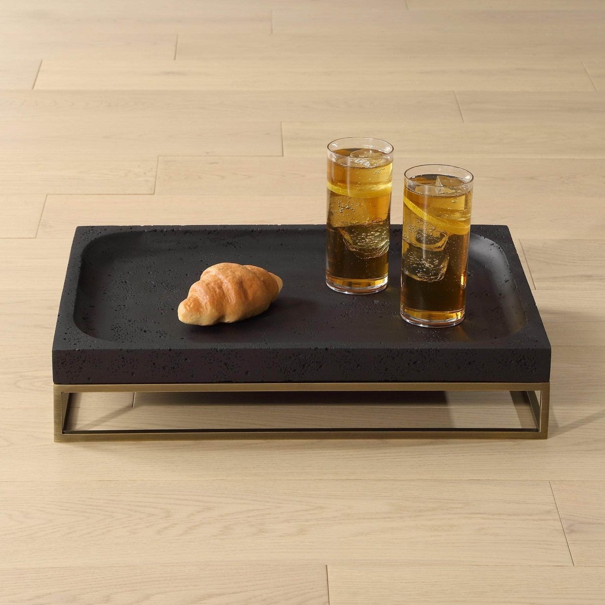 Shadowstone Cast Black Tray - Uttermost - Decorative Trays by Modest Hut