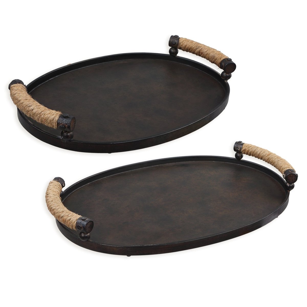 Viggo Bronze Trays, Set/2 - Uttermost - Decorative Trays by Modest Hut