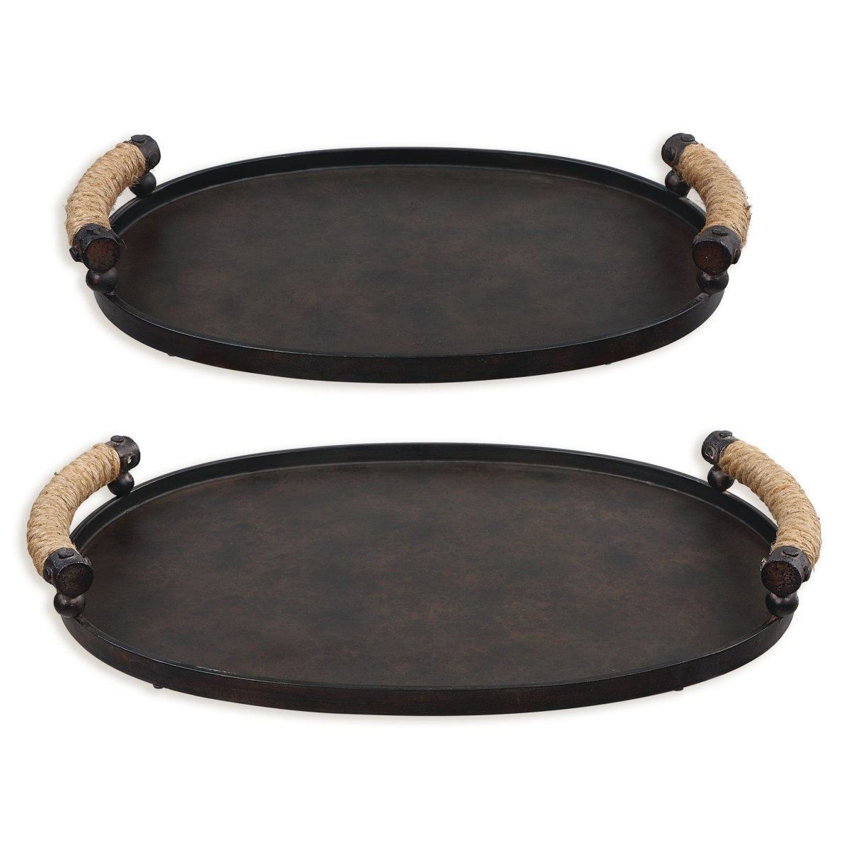 Viggo Bronze Trays, Set/2 - Uttermost - Decorative Trays by Modest Hut