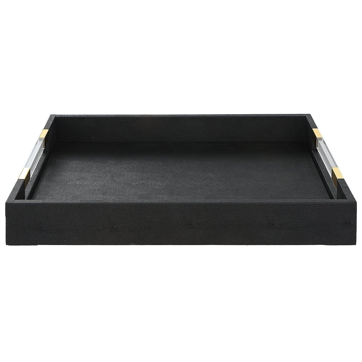 Wessex Black Shagreen Tray - Uttermost - Decorative Trays by Modest Hut