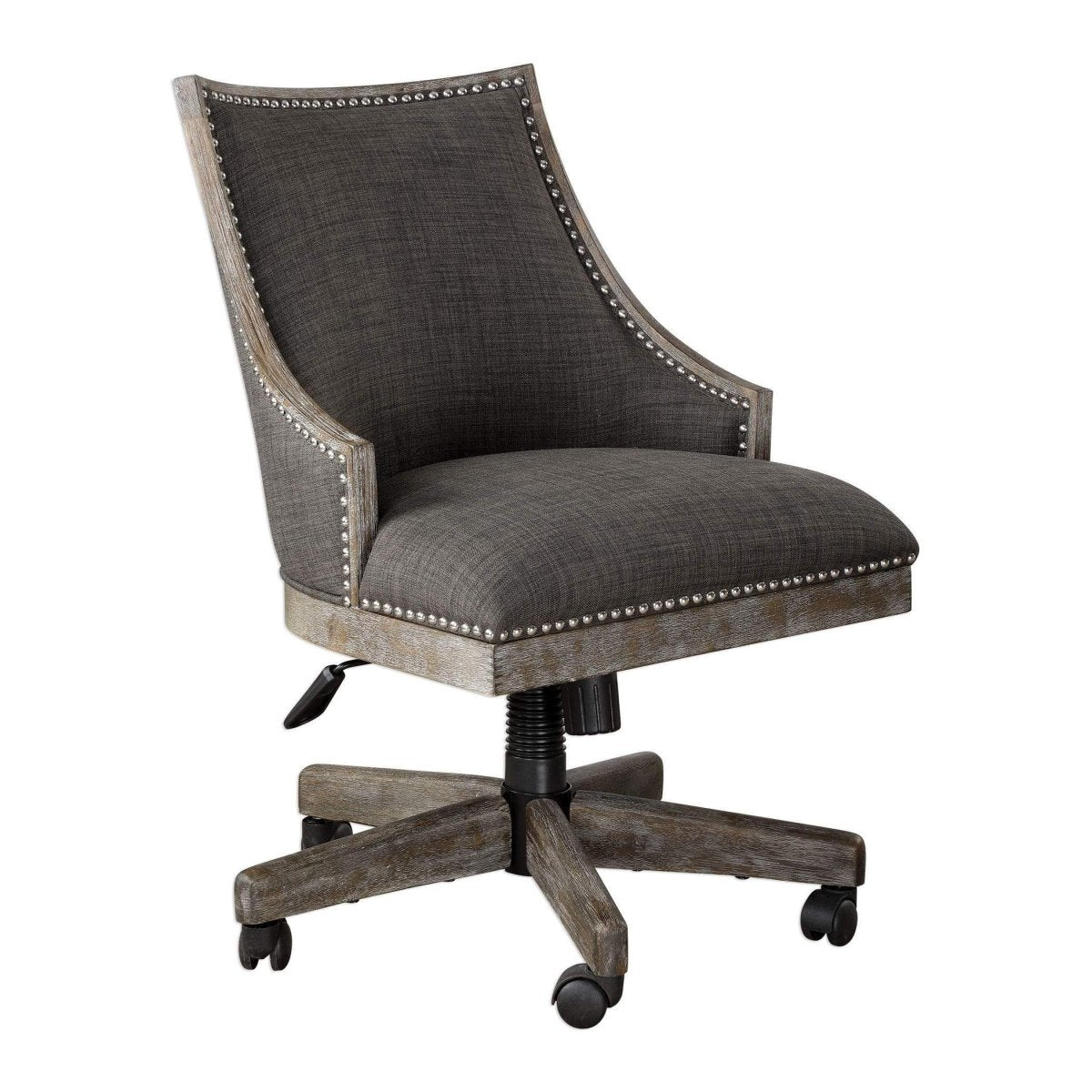 Adrian Charcoal Desk Chair - Uttermost - Desk Chairs by Modest Hut