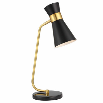 Metallic Workspace Black and Gold Desk Lamp - Uttermost - Desk Lamps by Modest Hut