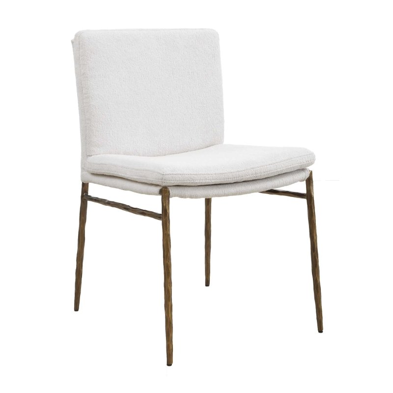 Ascend Textured White Dining Chair - Chairs