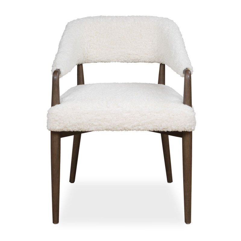 Austell Dark Walnut Faux Shearling Dining Chair dining chair by Uttermost