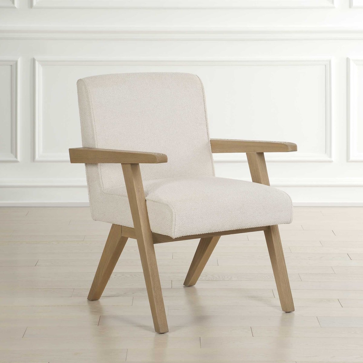 Blakely White Dining Arm Chair - Uttermost - Dining Chairs by Modest Hut