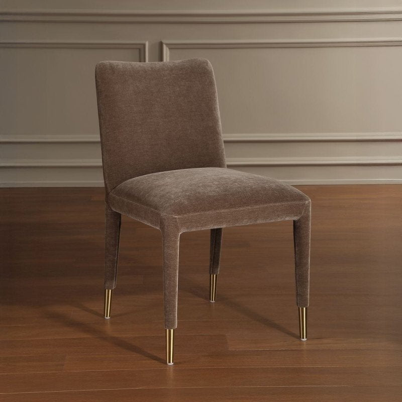 Side view of the Conifer Truffle Dining Chair by Uttermost