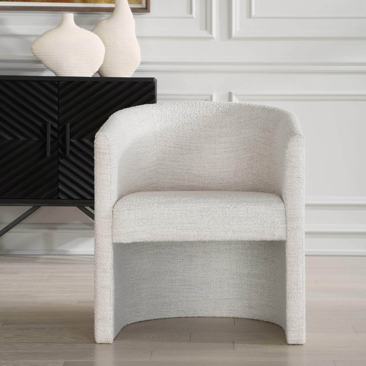 Encompass White Fabric Dining Chair - Uttermost - Dining Chairs by Modest Hut