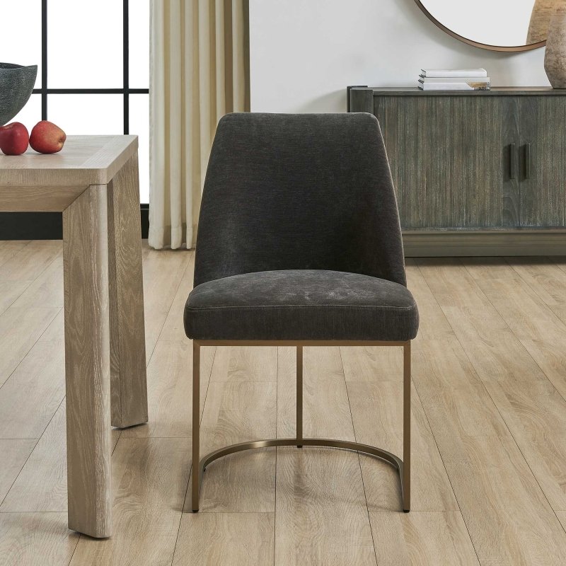 Hanni Gray Upholstered Dining Chair - Chairs