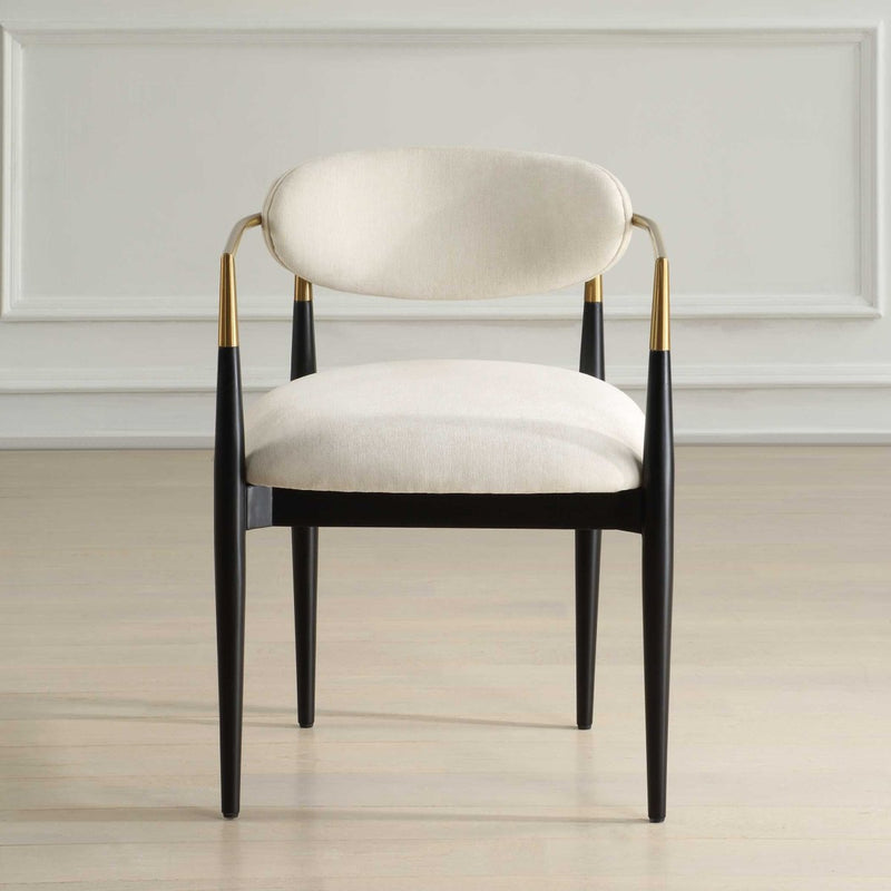Moxie White Dining Arm Chair - Uttermost - Dining Chairs by Modest Hut