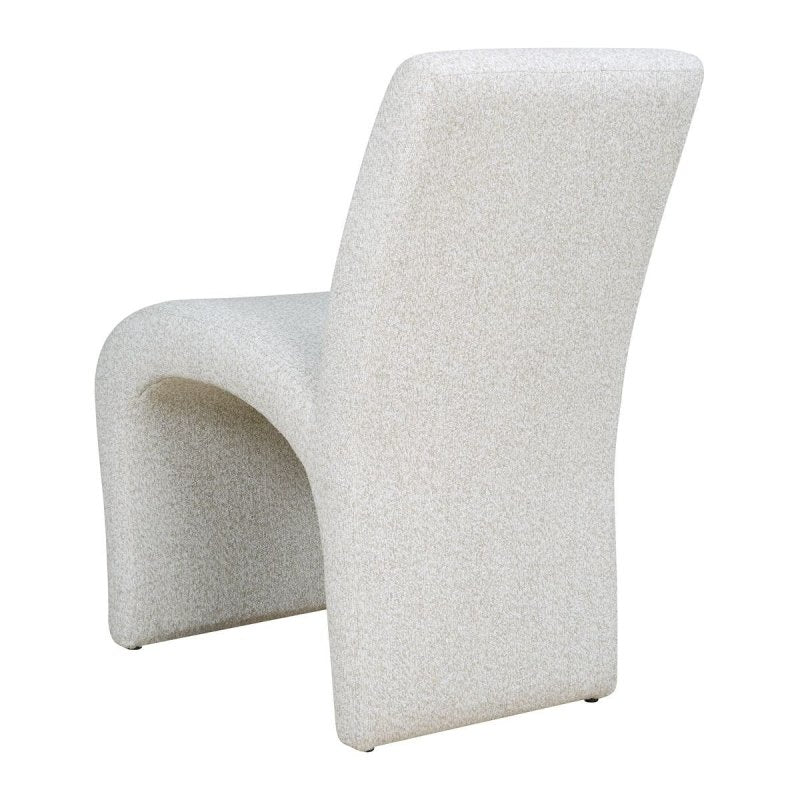 Additional detail view of the Valentin Beige Boucle Sculptural Dining Chair image 5