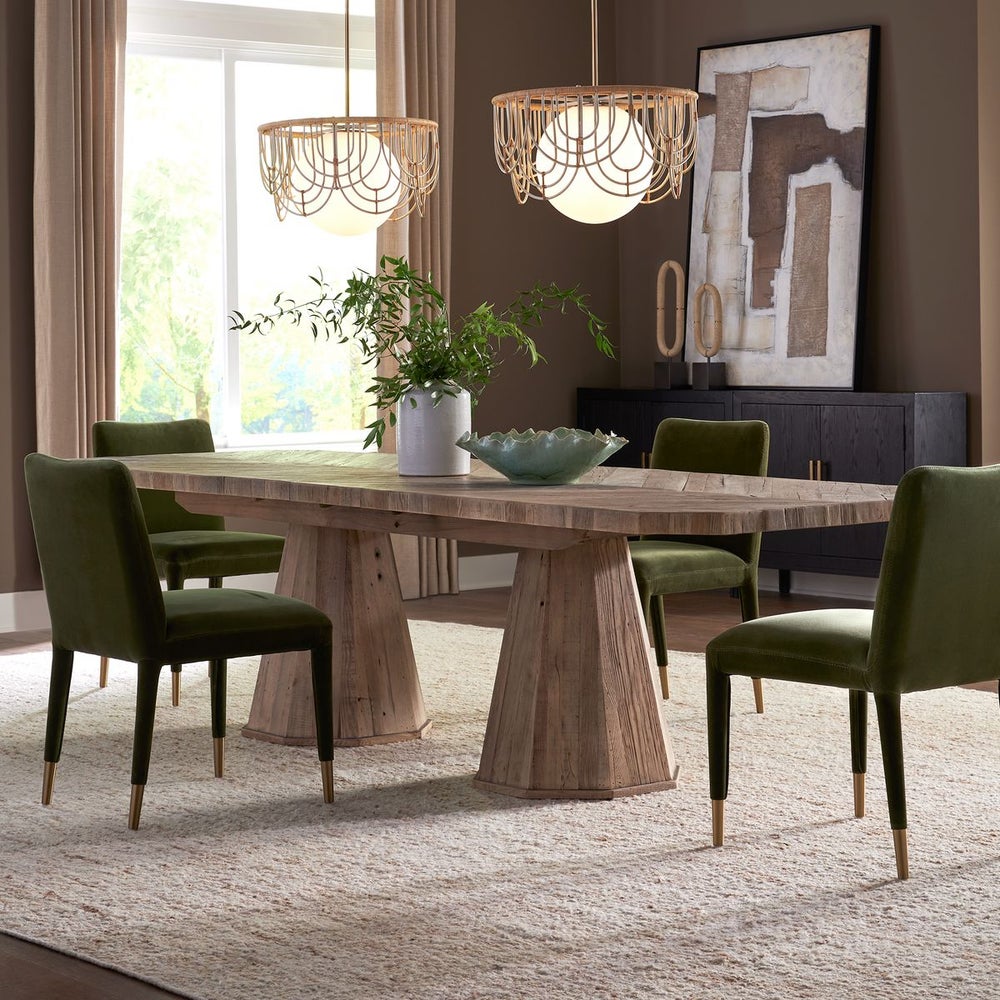 Caledon Solid Oak Dining Table, 2 Cartons - Uttermost - Dining Tables by Modest Hut