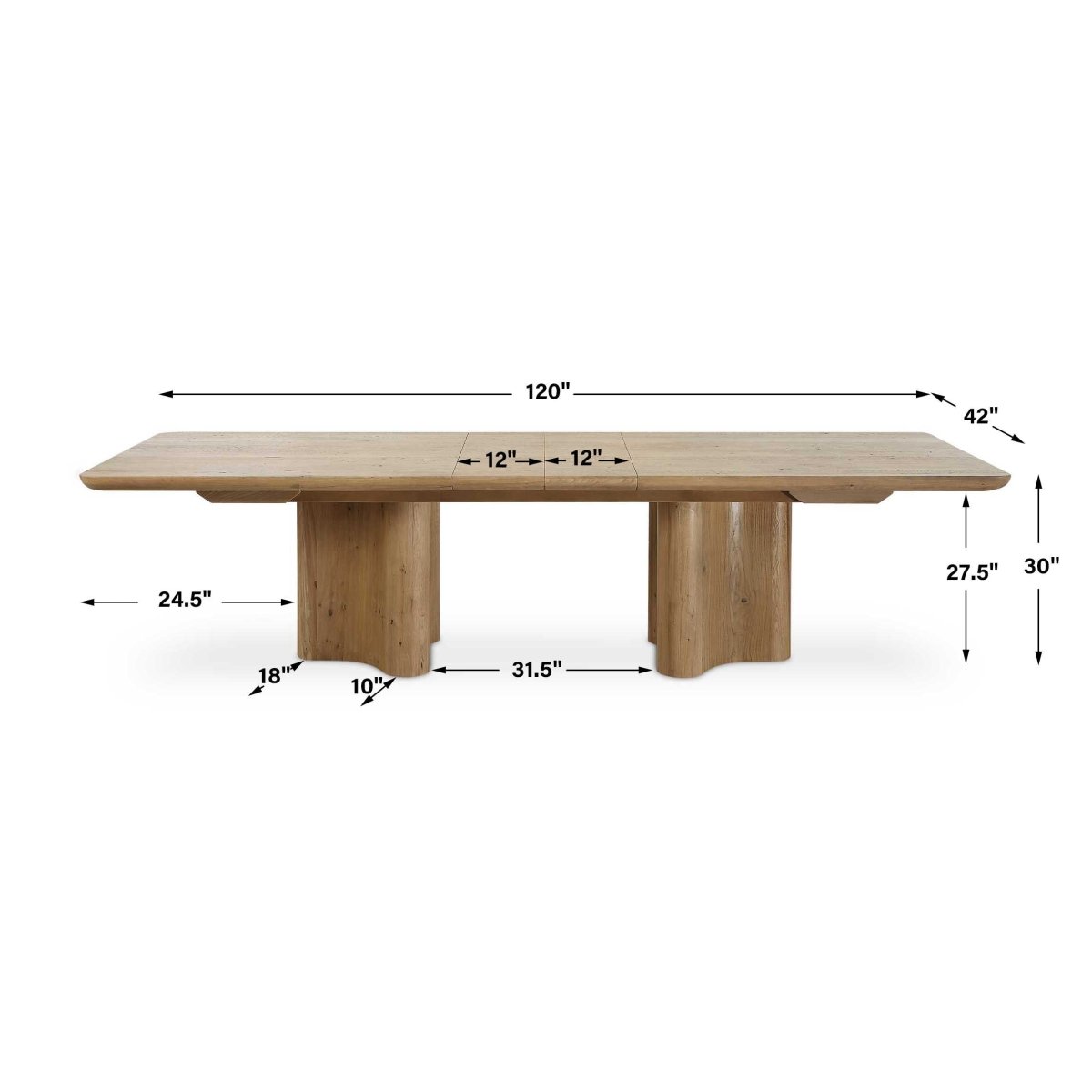 Cecelia Oak Dining Table - Uttermost - Dining Tables by Modest Hut