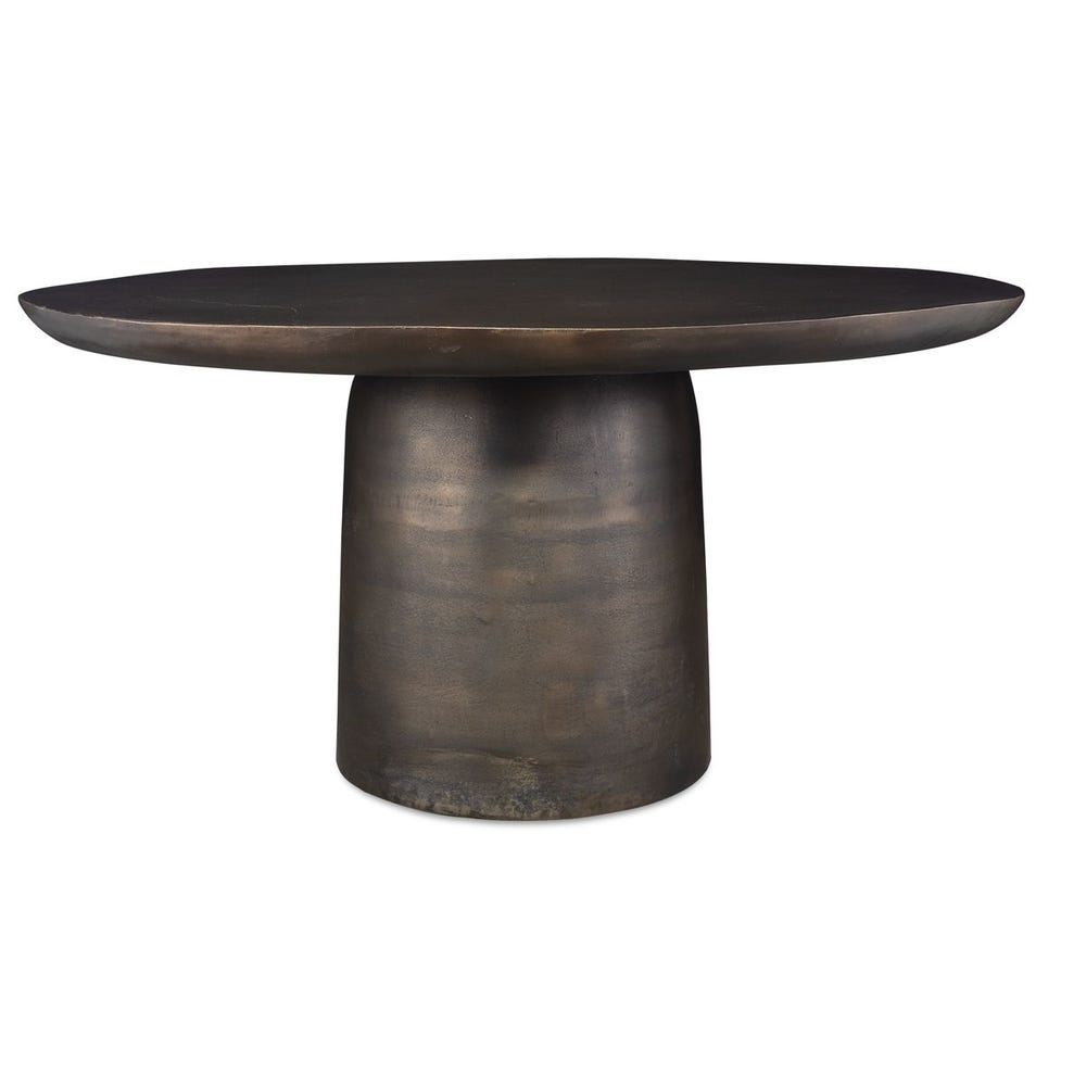 Madrone Outdoor Dining Table, Golden Dark Bronze, 2 Cartons