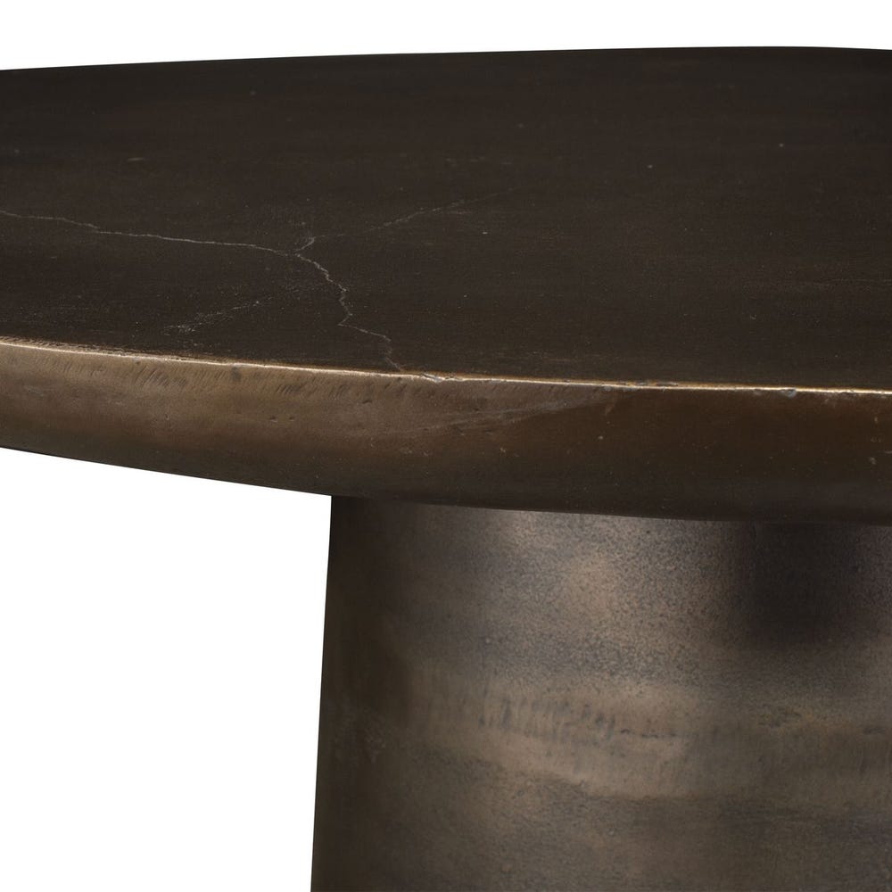 Madrone Outdoor Dining Table, Golden Dark Bronze, 2 Cartons - Uttermost - Dining Tables by Modest Hut