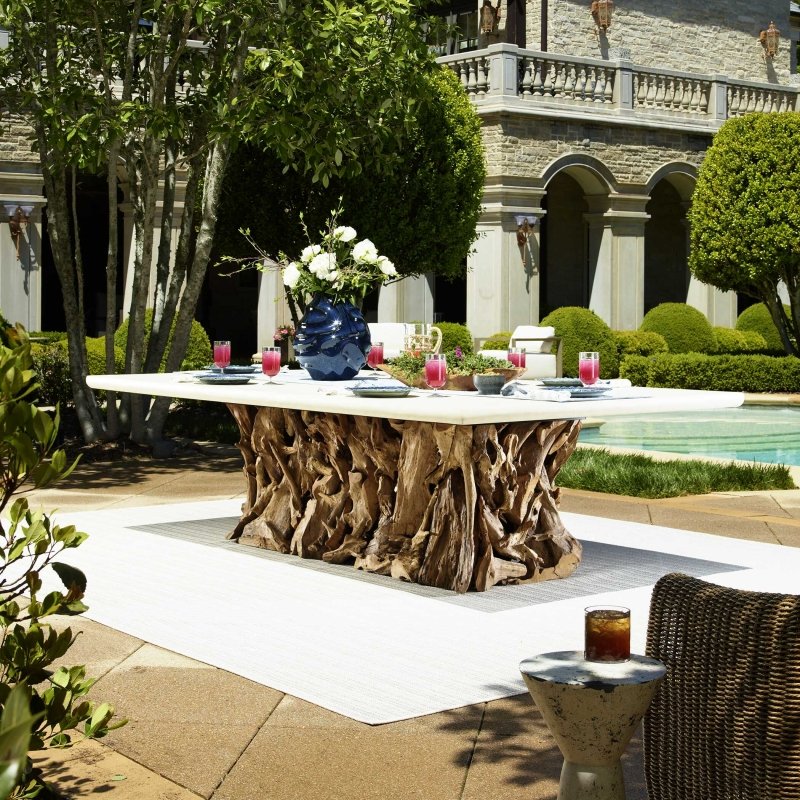 Stonewood Indoor Outdoor Ping Pong Dining Table by Uttermost alternate view 3
