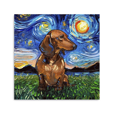 Dachshund Brown Shorthair Canvas Wall Art - Lumaprints - Dogs by Modest Hut