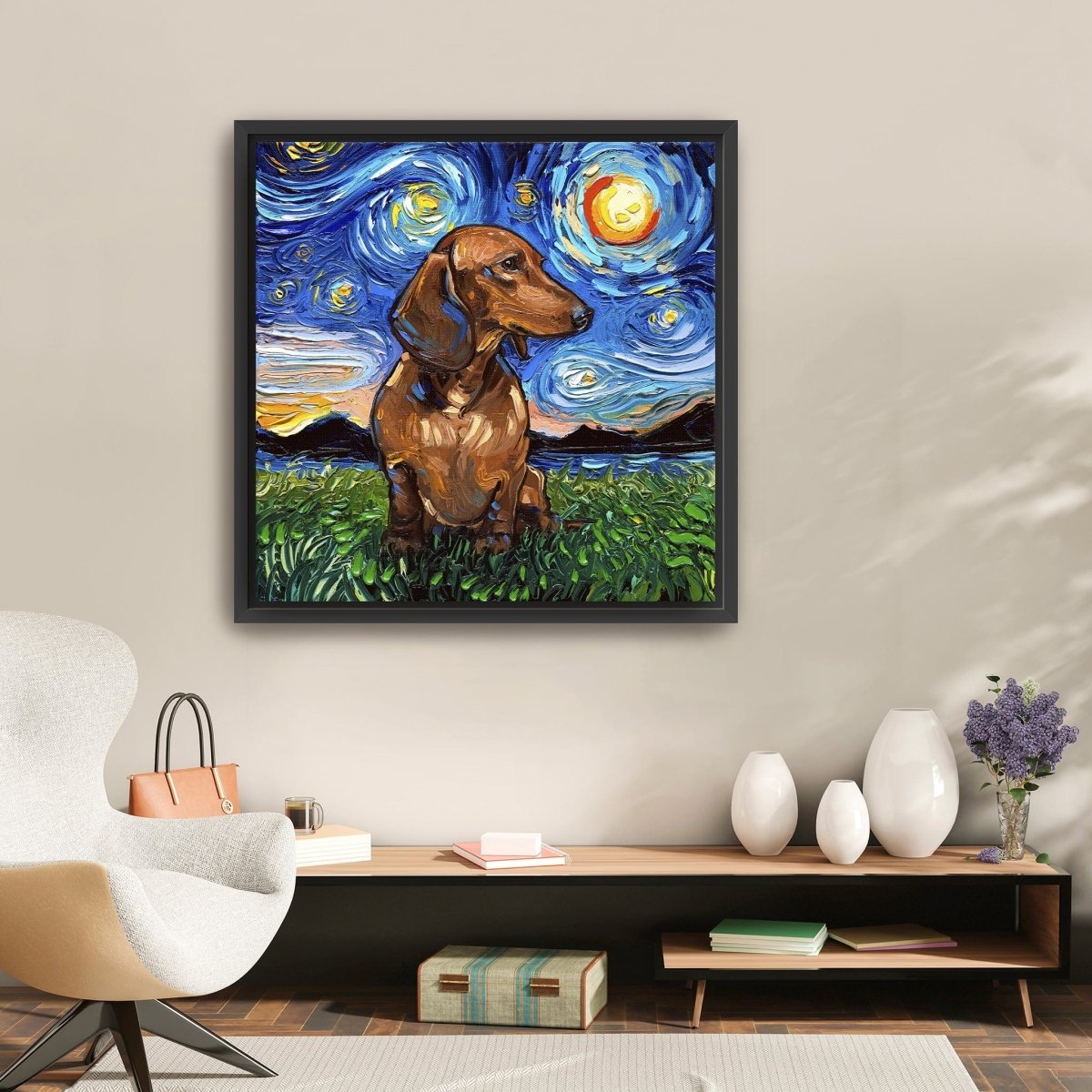 Dachshund Brown Shorthair Canvas Wall Art - Lumaprints - Dogs by Modest Hut