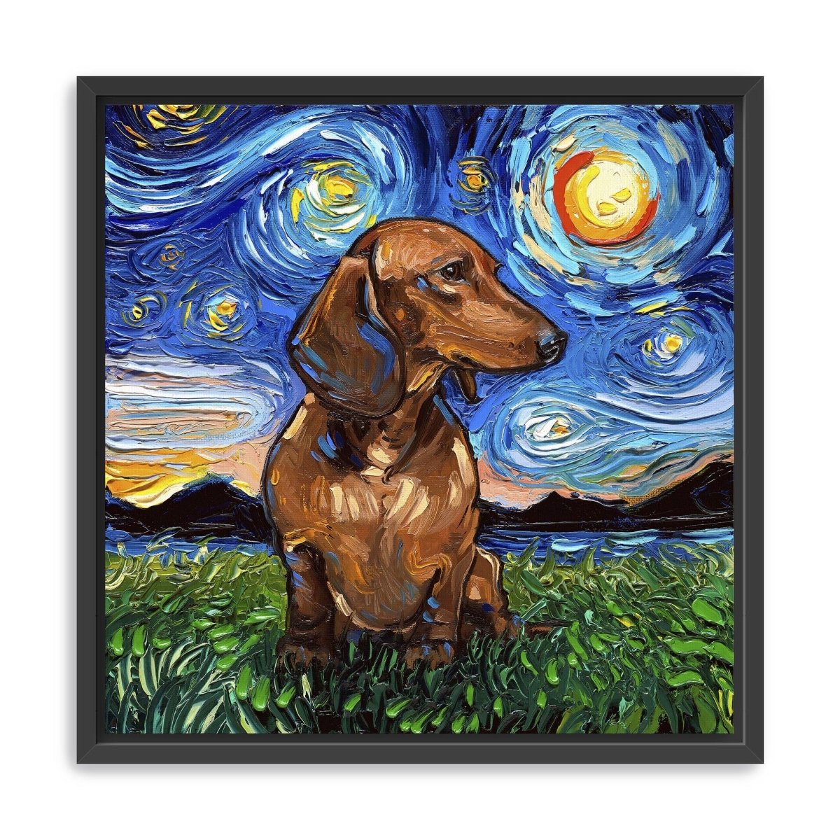 Dachshund Brown Shorthair Canvas Wall Art - Lumaprints - Dogs by Modest Hut