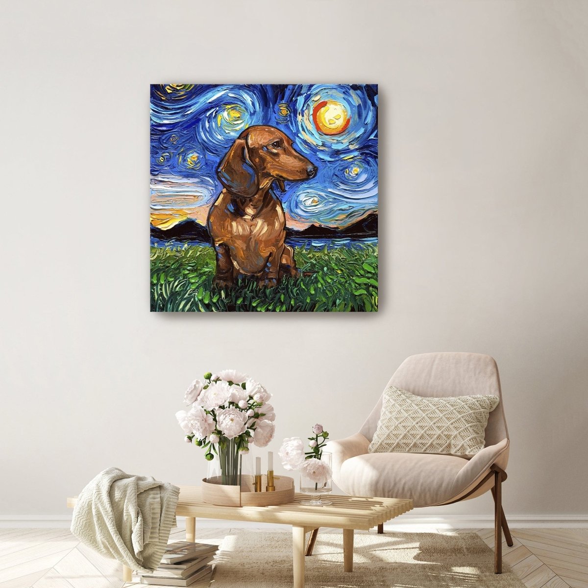 Dachshund Brown Shorthair Canvas Wall Art - Lumaprints - Dogs by Modest Hut