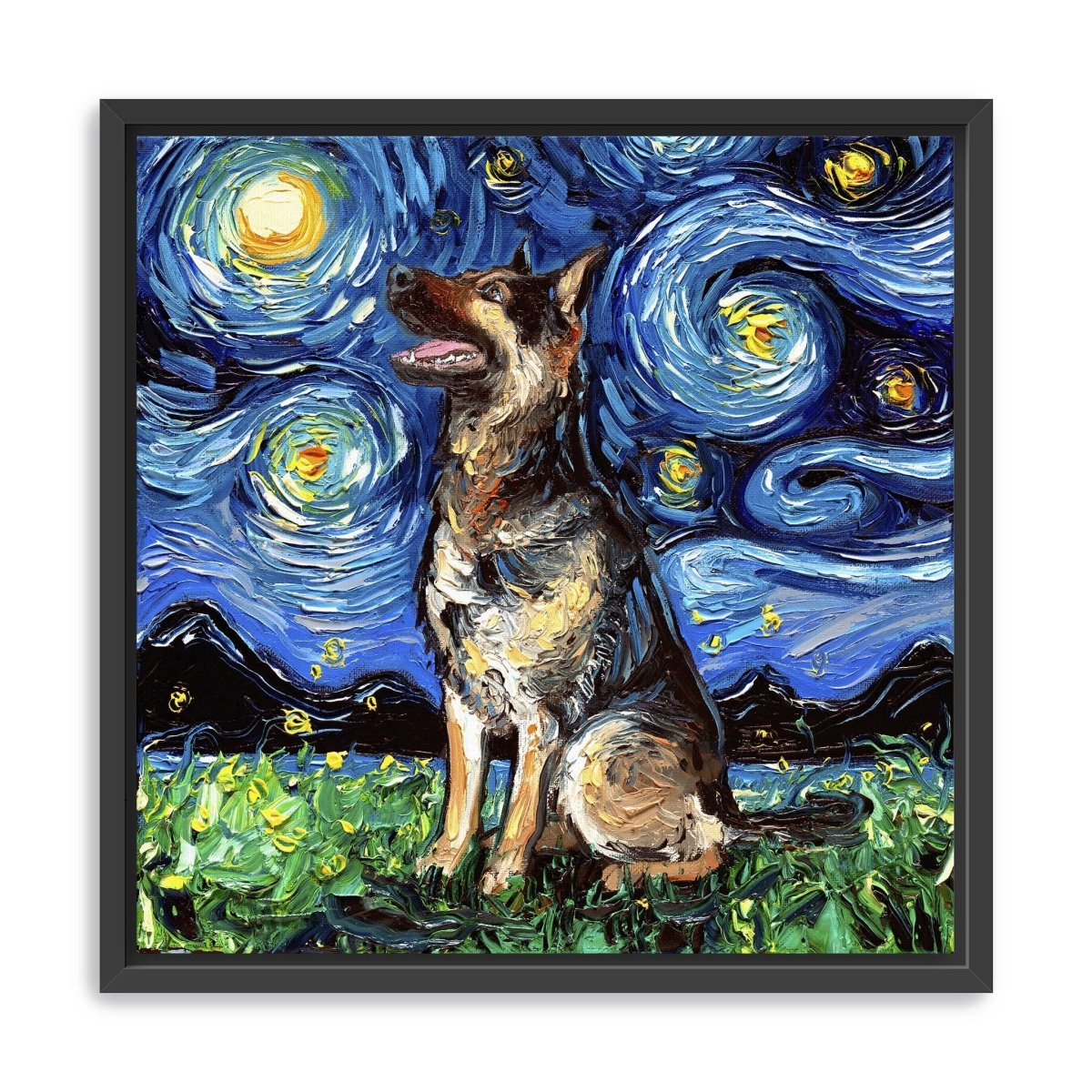 German Sheperd Forward Canvas Wall Art - Lumaprints - Dogs by Modest Hut